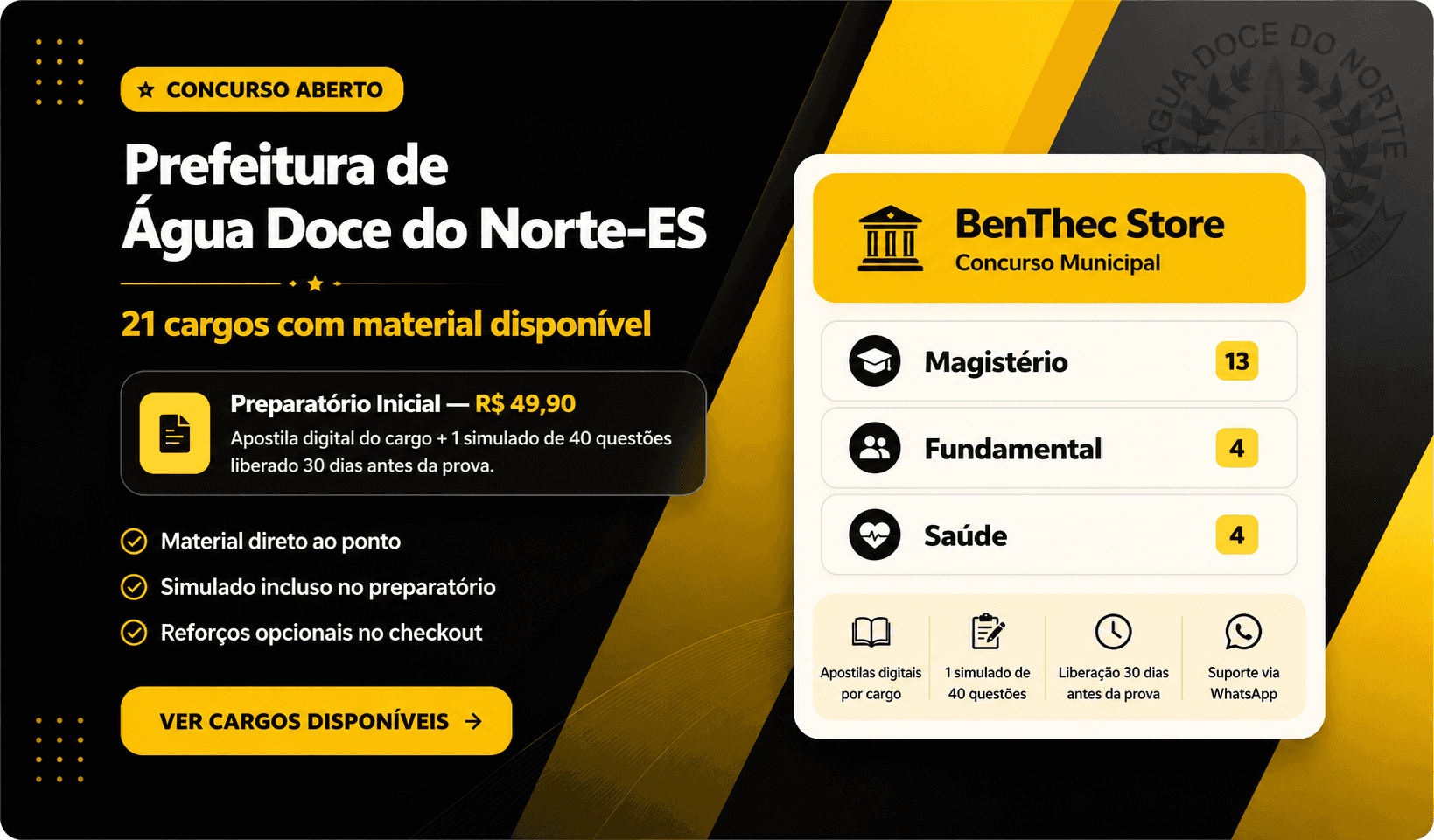 Concurso Prefeitura de Água Doce do Norte-ES